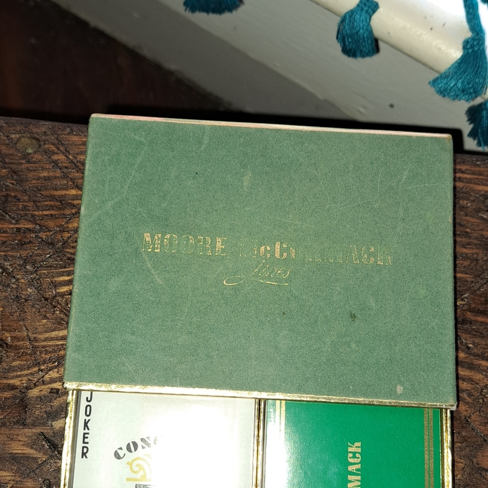 Vintage set of Moore McCormack lines Grandpacore Games Retro playing cards. - Picture 2 of 5